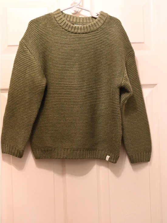 Zara Other - ZARA Girls Olive Green Crewneck Sweater
